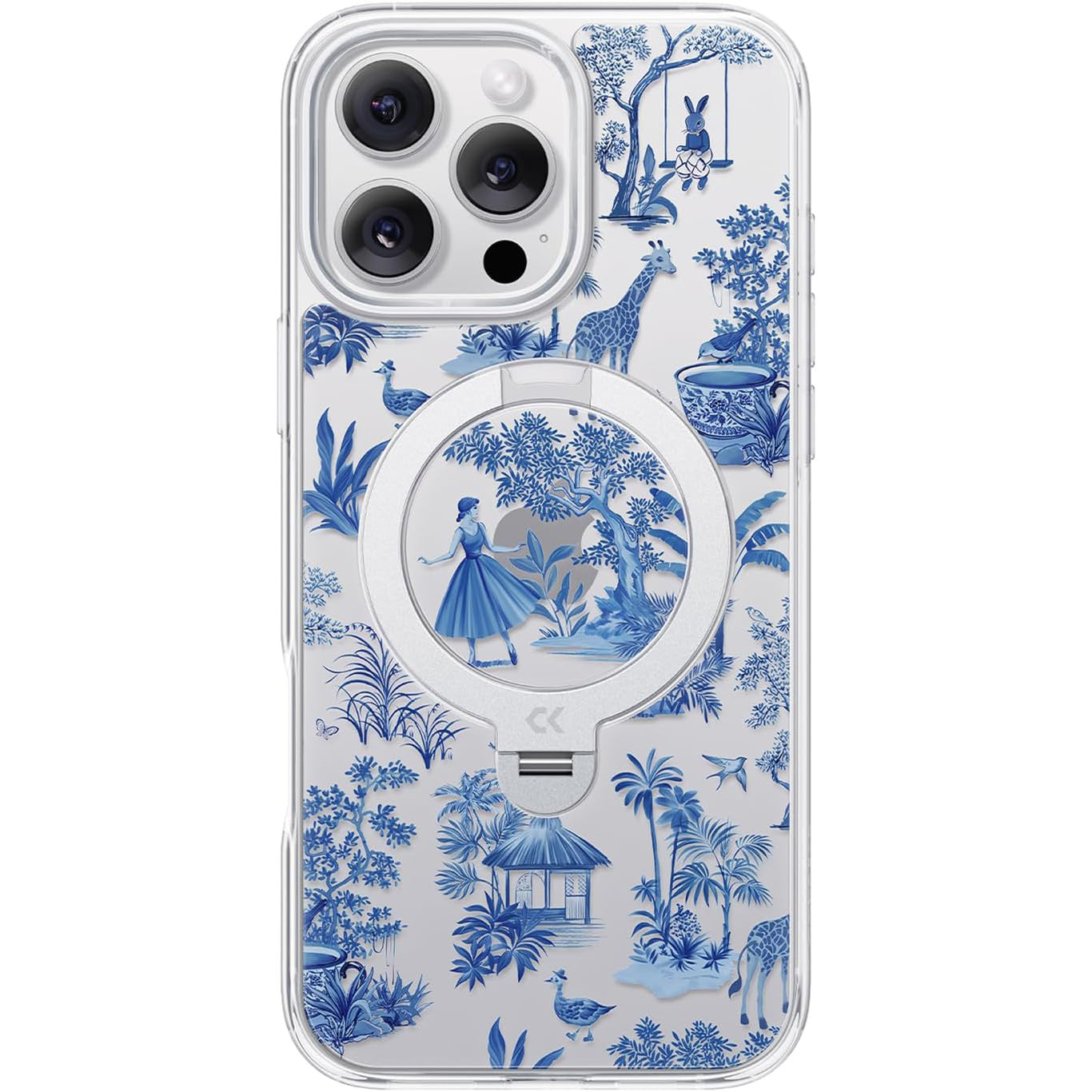 New Aesthetic Design 360° Spin Magnetic Stand for iPhone Case with Ring [16FT Military Drop Protection] [Non-Slip Edge] [Compatible with MagSafe]